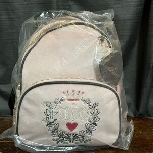Juicy Couture Light Pink Backpack with Embroidery